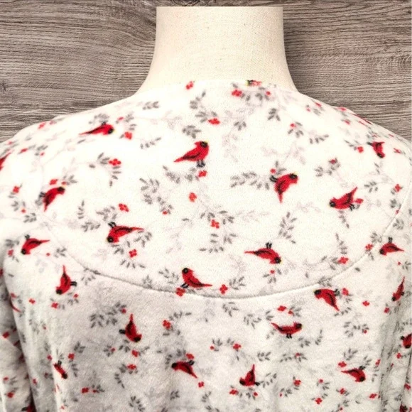 Secret Treasures Sleepwear Nightgown L Cardinals Print Long Sleeve Pajama Gown - Picture 5 of 6